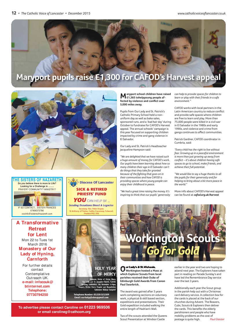 Dec 2015 edition of the Catholic Voice of Lancaster