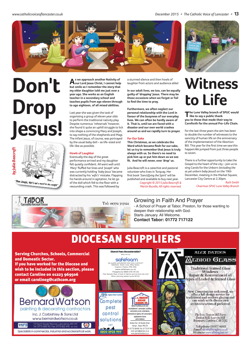 Dec 2015 edition of the Catholic Voice of Lancaster