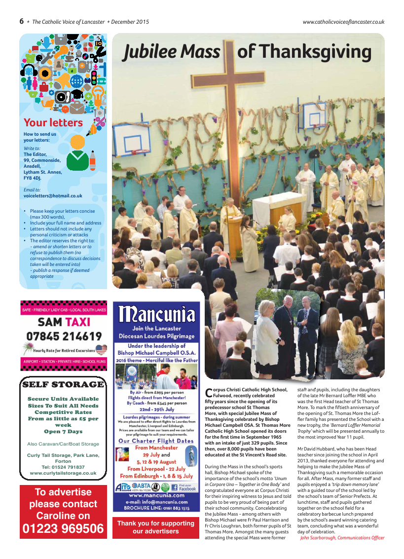 Dec 2015 edition of the Catholic Voice of Lancaster