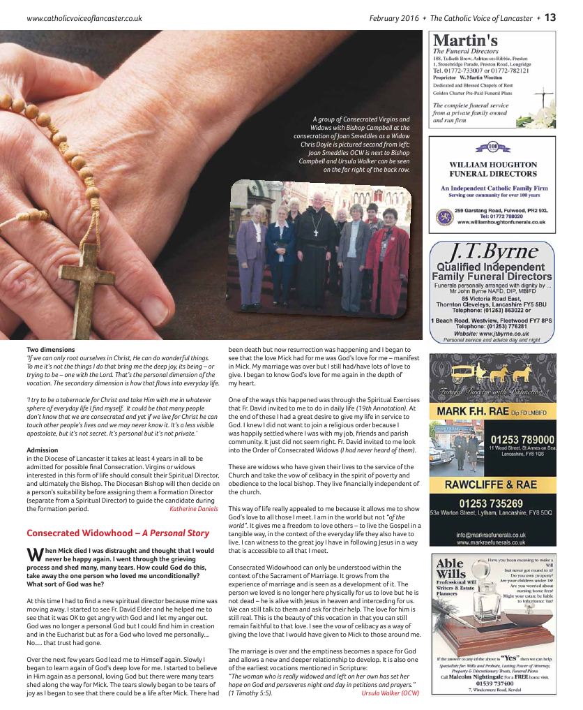 Mar 2016 edition of the Catholic Voice of Lancaster - Page 