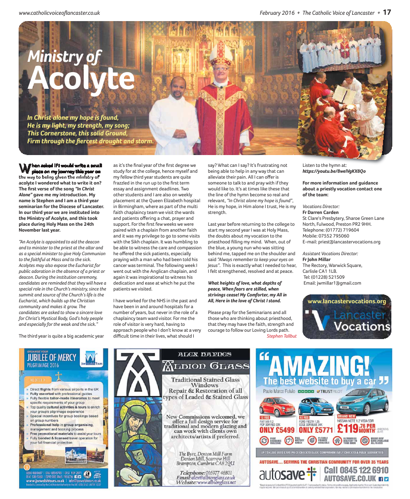 Mar 2016 edition of the Catholic Voice of Lancaster - Page 