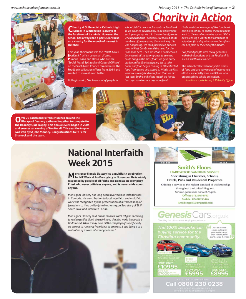 Mar 2016 edition of the Catholic Voice of Lancaster - Page 