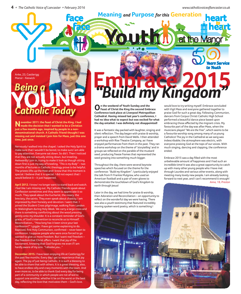 Mar 2016 edition of the Catholic Voice of Lancaster - Page 