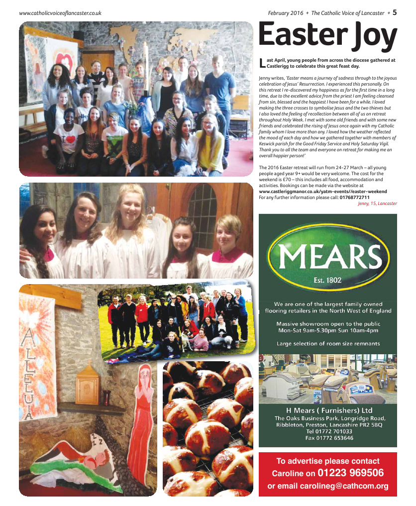 Mar 2016 edition of the Catholic Voice of Lancaster - Page 