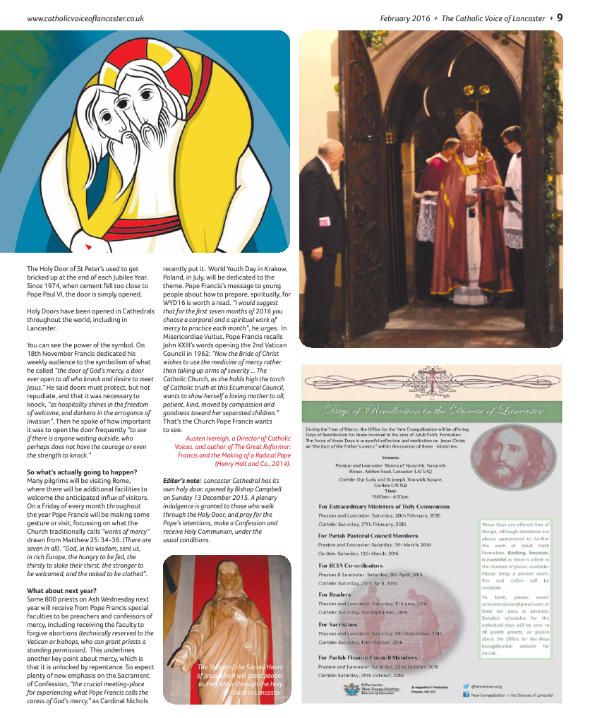 Mar 2016 edition of the Catholic Voice of Lancaster - Page 