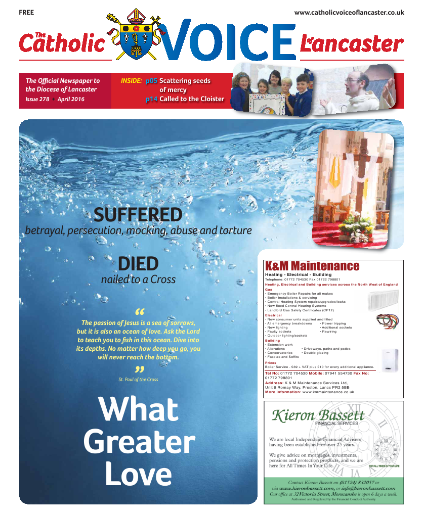 Apr 2016 edition of the Catholic Voice of Lancaster - Page 