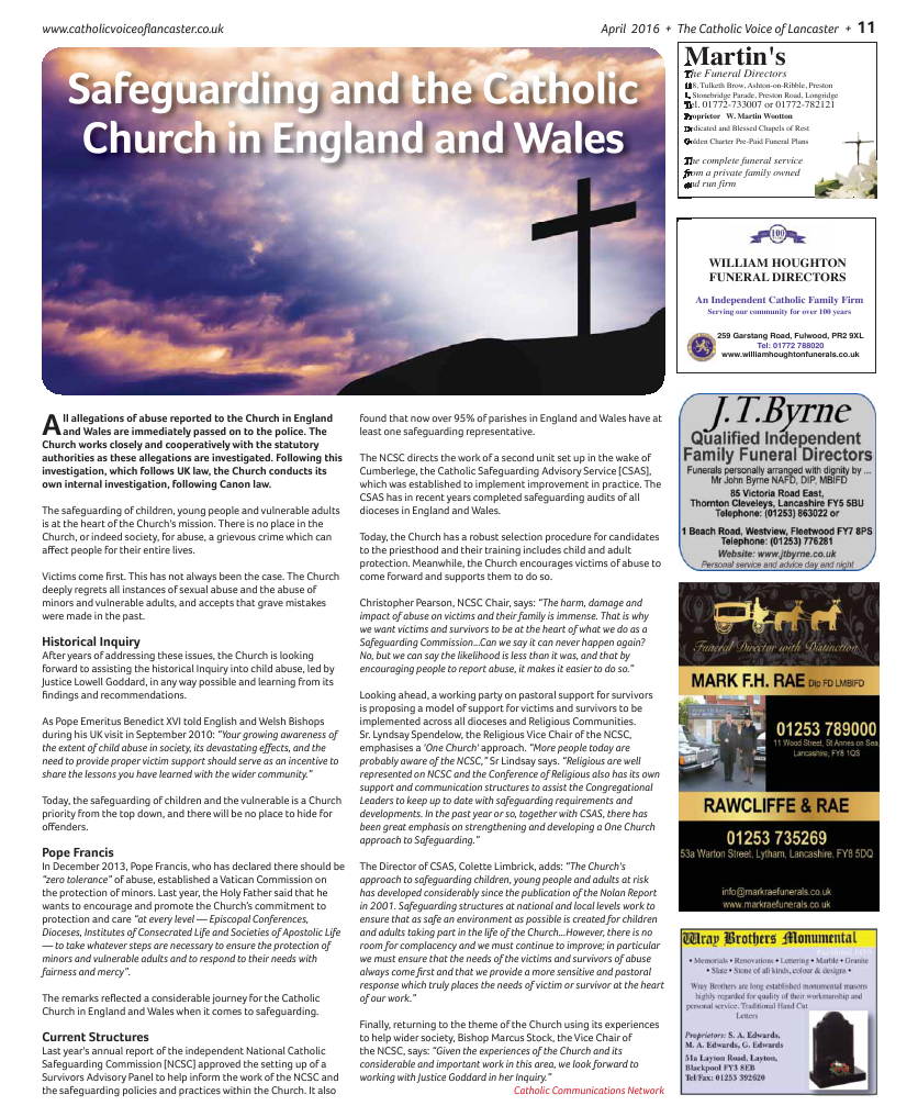 Apr 2016 edition of the Catholic Voice of Lancaster - Page 