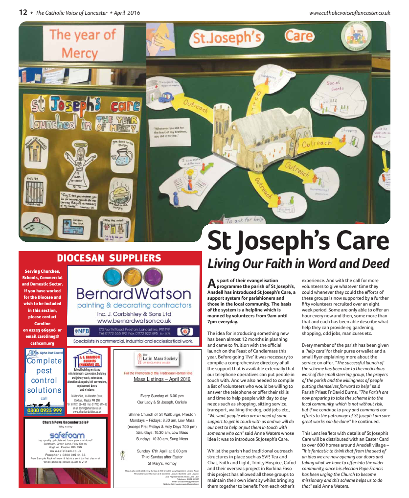 Apr 2016 edition of the Catholic Voice of Lancaster - Page 