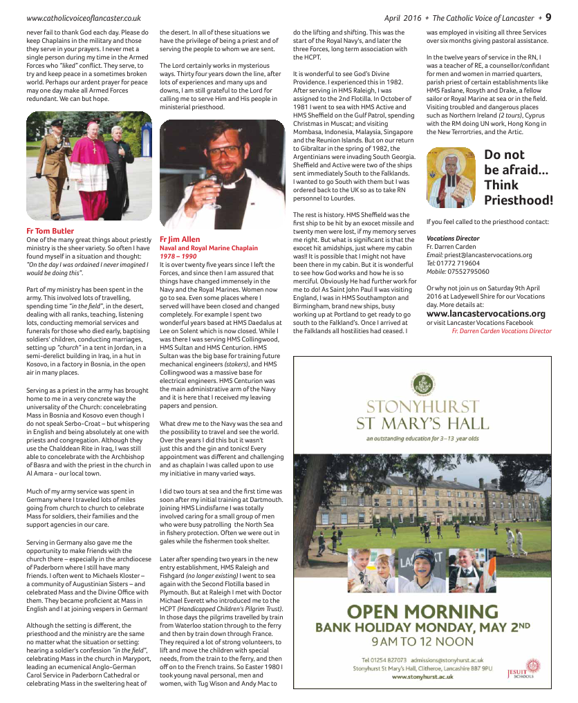 Apr 2016 edition of the Catholic Voice of Lancaster - Page 