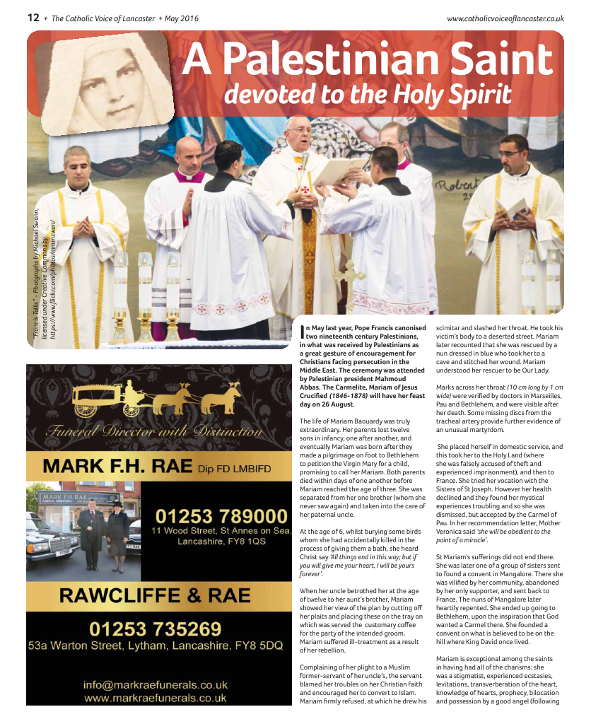 May 2016 edition of the Catholic Voice of Lancaster - Page 