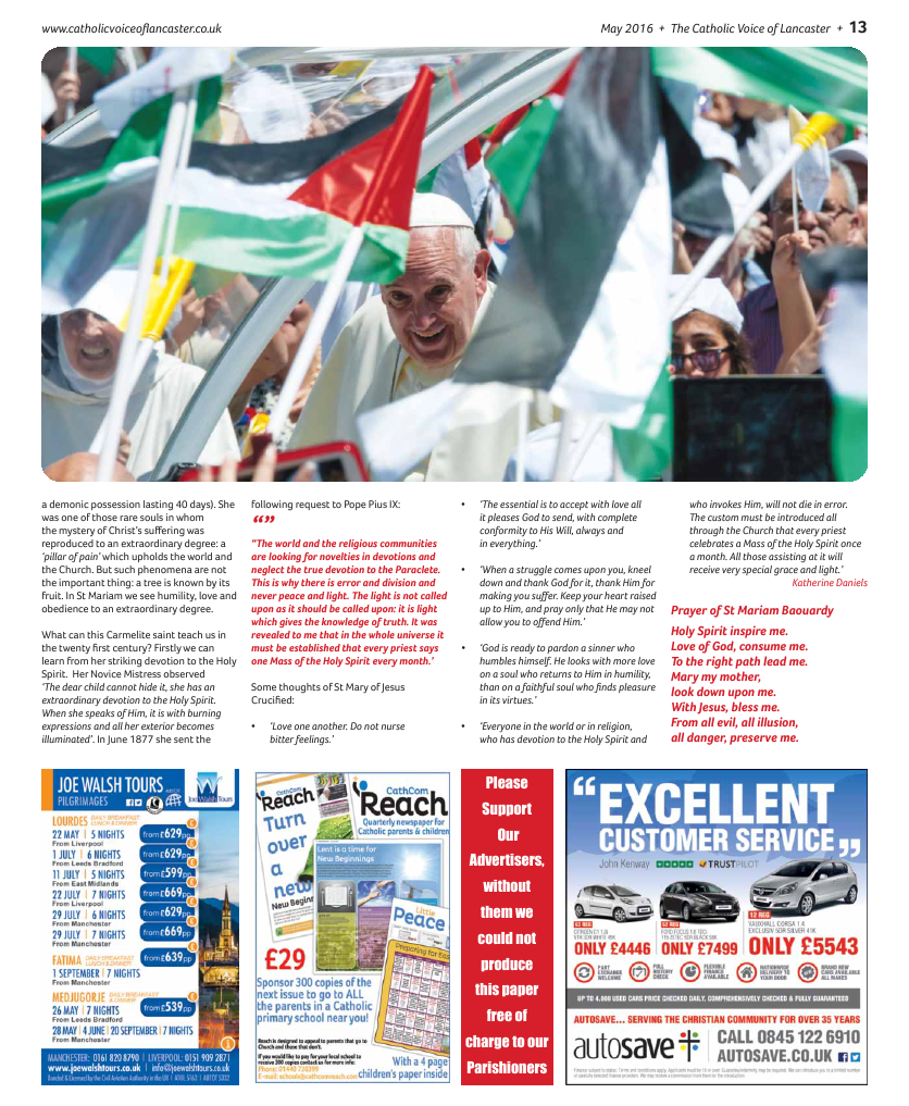 May 2016 edition of the Catholic Voice of Lancaster - Page 