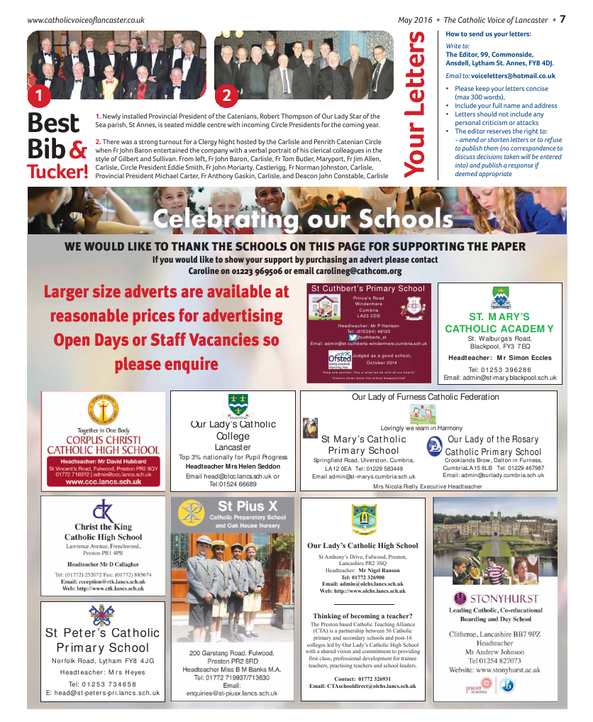 May 2016 edition of the Catholic Voice of Lancaster - Page 