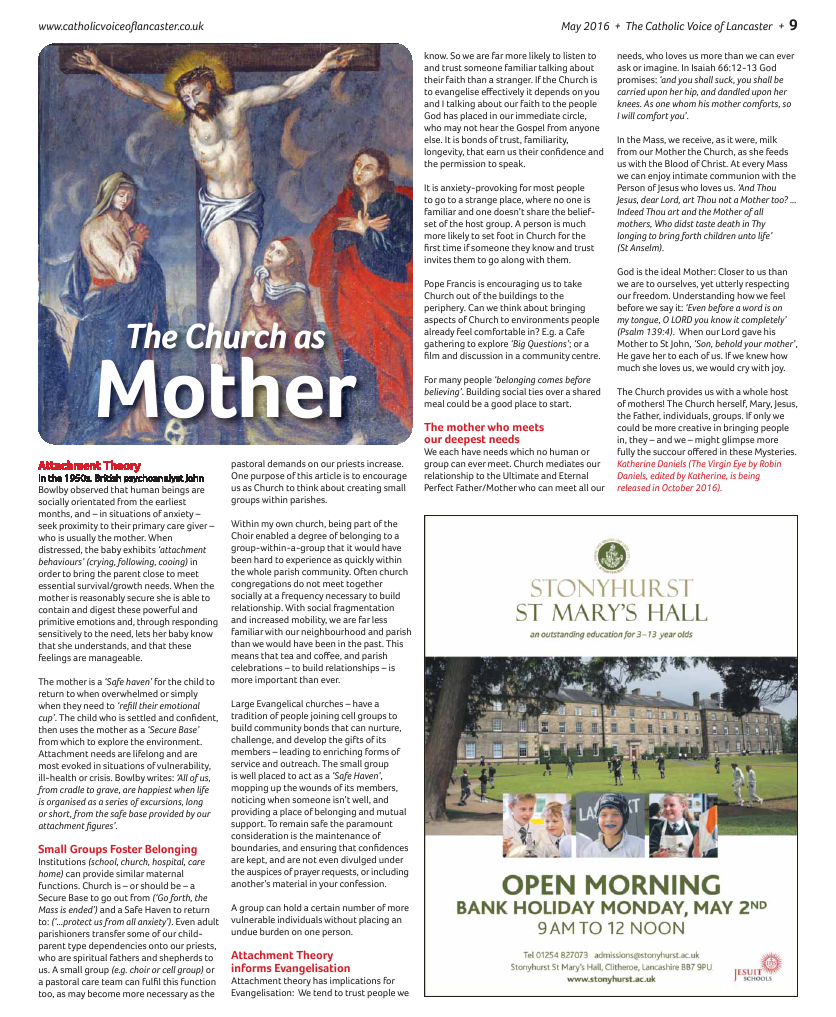 May 2016 edition of the Catholic Voice of Lancaster - Page 