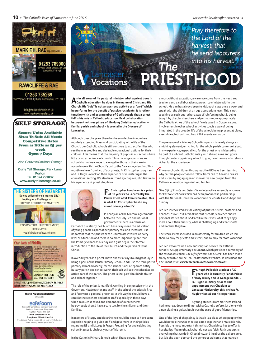 Jun 2016 edition of the Catholic Voice of Lancaster - Page 