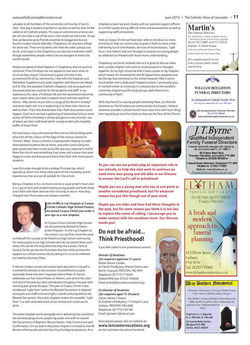 Jun 2016 edition of the Catholic Voice of Lancaster - Page 