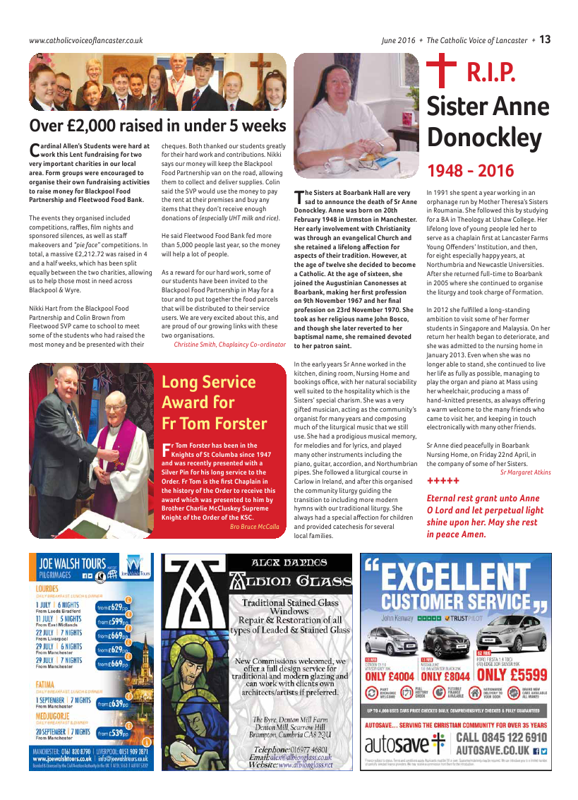 Jun 2016 edition of the Catholic Voice of Lancaster - Page 