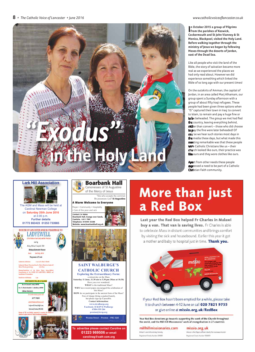 Jun 2016 edition of the Catholic Voice of Lancaster - Page 