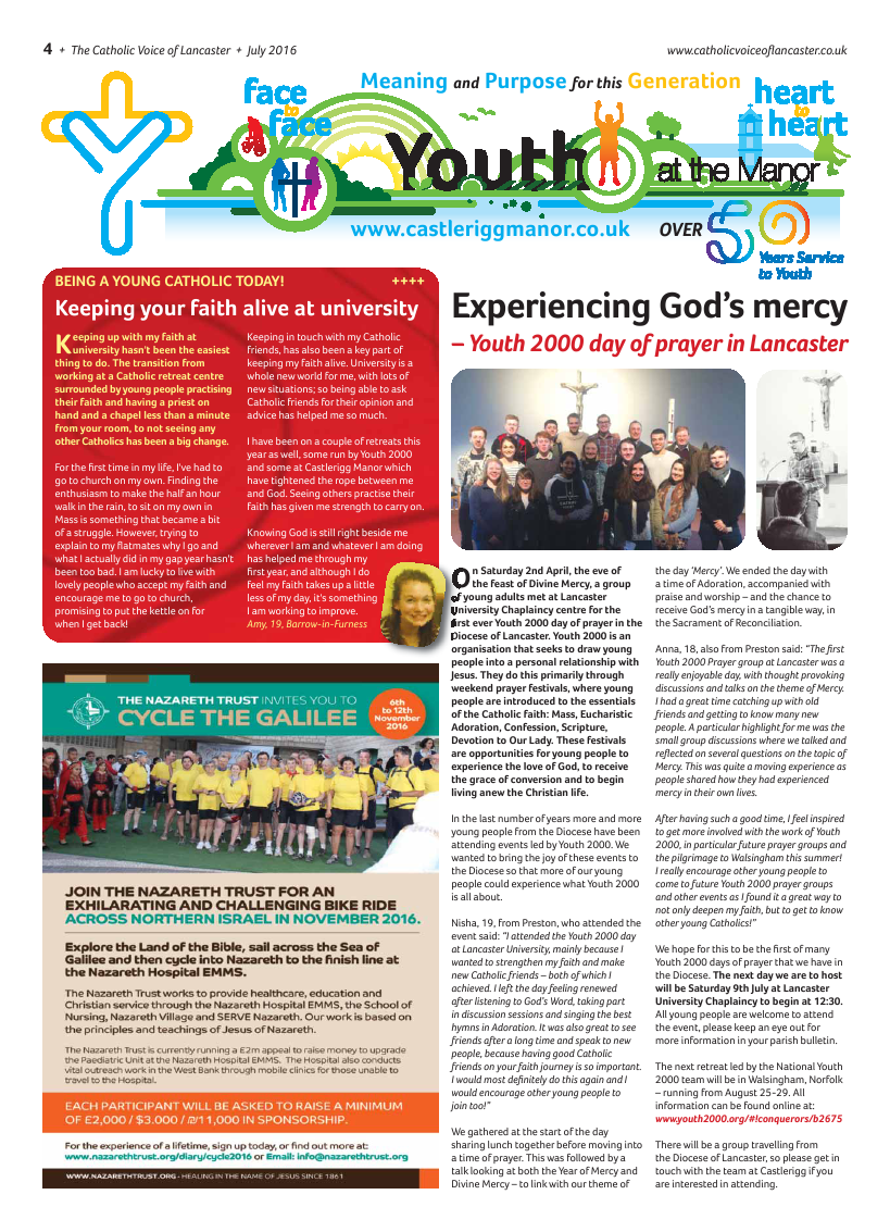 Jul/Aug 2016 edition of the Catholic Voice of Lancaster - Page 