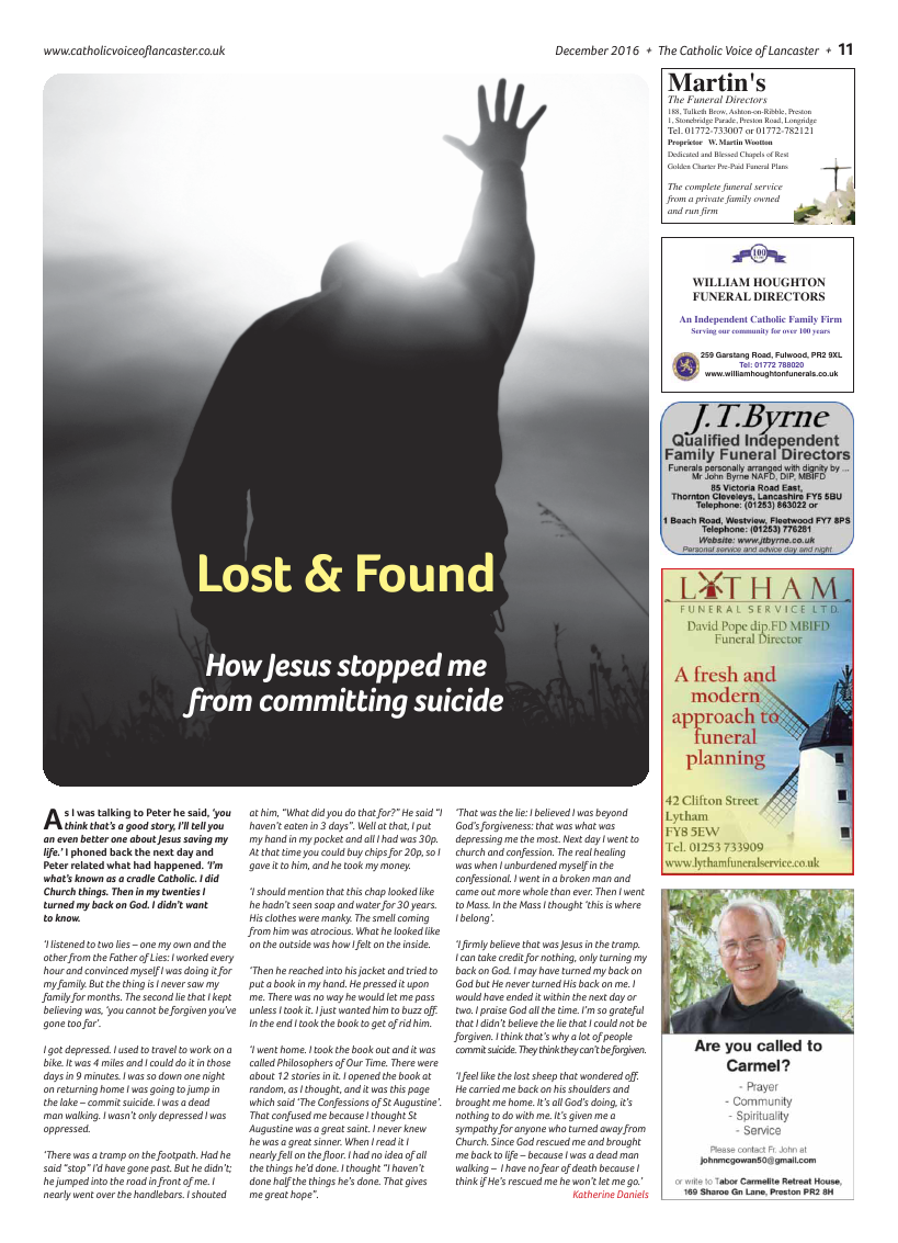 Dec 2016 edition of the Catholic Voice of Lancaster - Page 