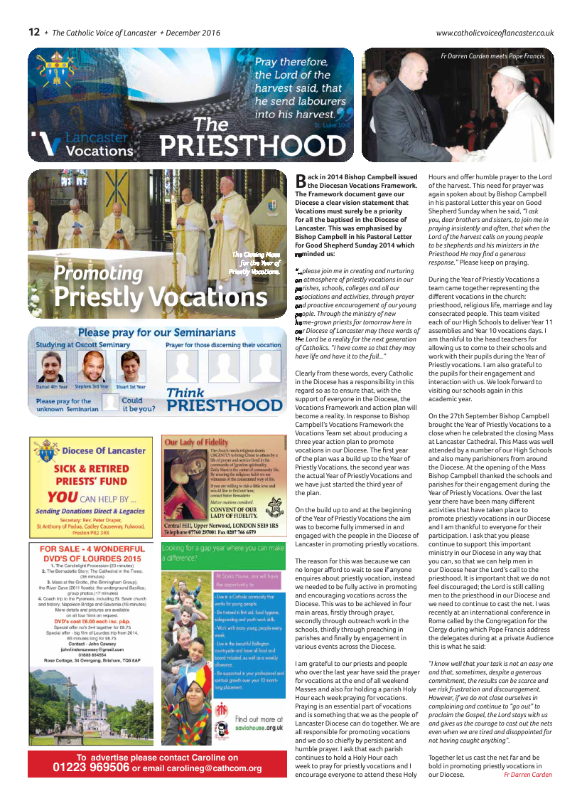 Dec 2016 edition of the Catholic Voice of Lancaster - Page 