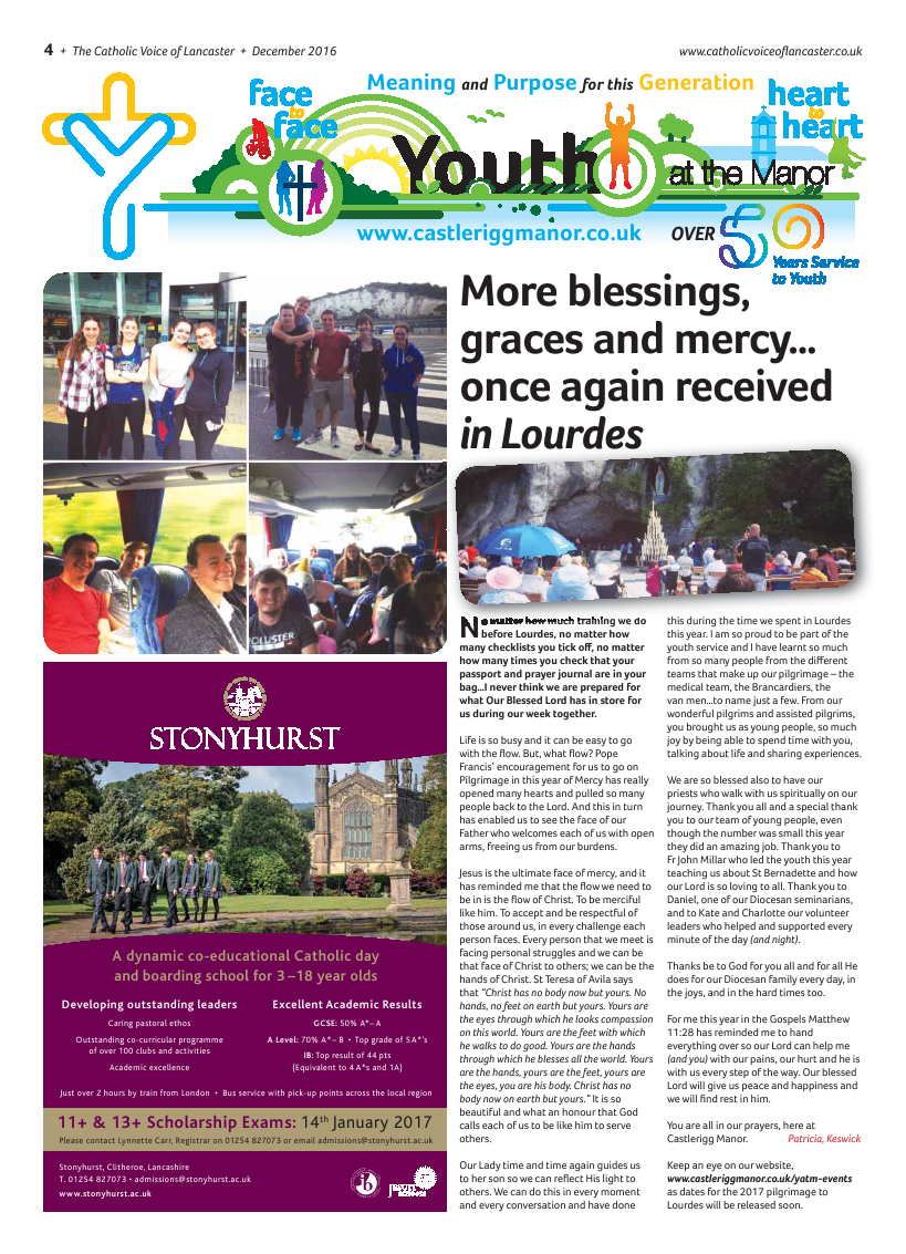 Dec 2016 edition of the Catholic Voice of Lancaster - Page 