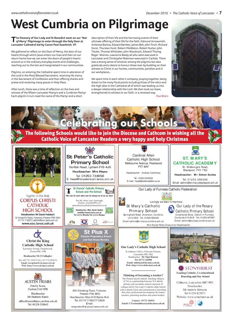 Dec 2016 edition of the Catholic Voice of Lancaster - Page 