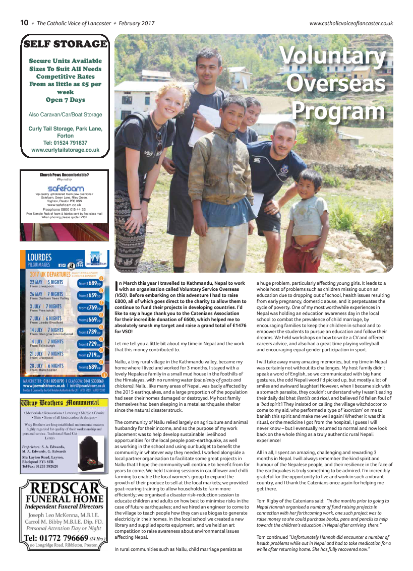 Feb 2017 edition of the Catholic Voice of Lancaster - Page Feb 2017 edition of the Catholic Voice of Lancaster - Page