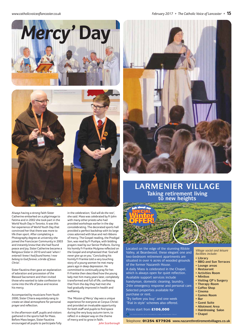 Feb 2017 edition of the Catholic Voice of Lancaster - Page 