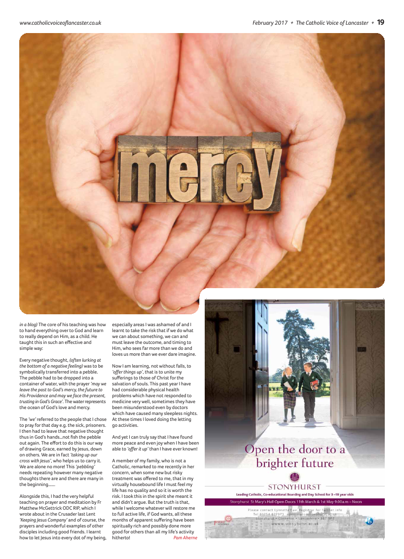 Feb 2017 edition of the Catholic Voice of Lancaster - Page Feb 2017 edition of the Catholic Voice of Lancaster - Page