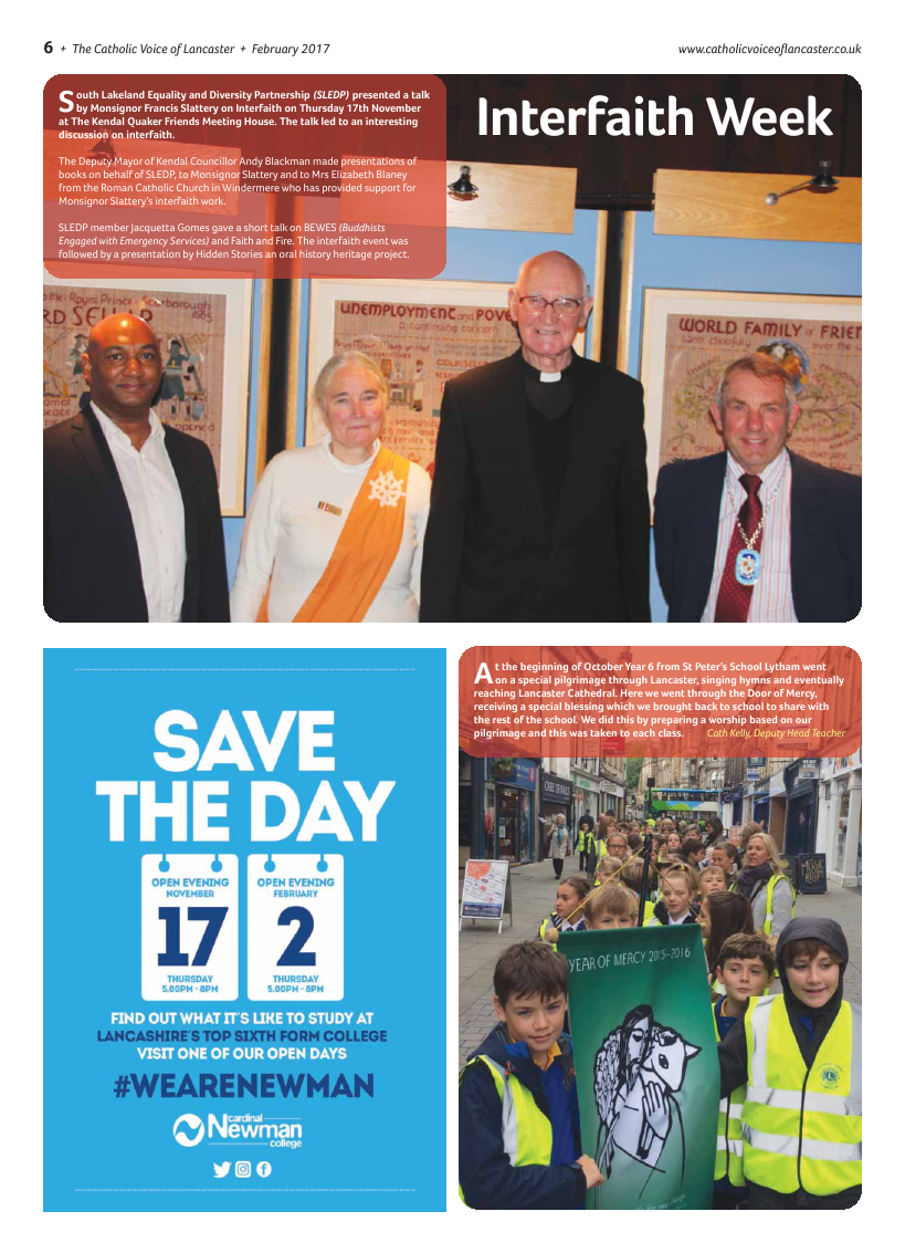 Feb 2017 edition of the Catholic Voice of Lancaster - Page 