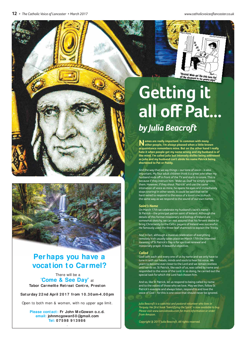 Mar 2017 edition of the Catholic Voice of Lancaster - Page 