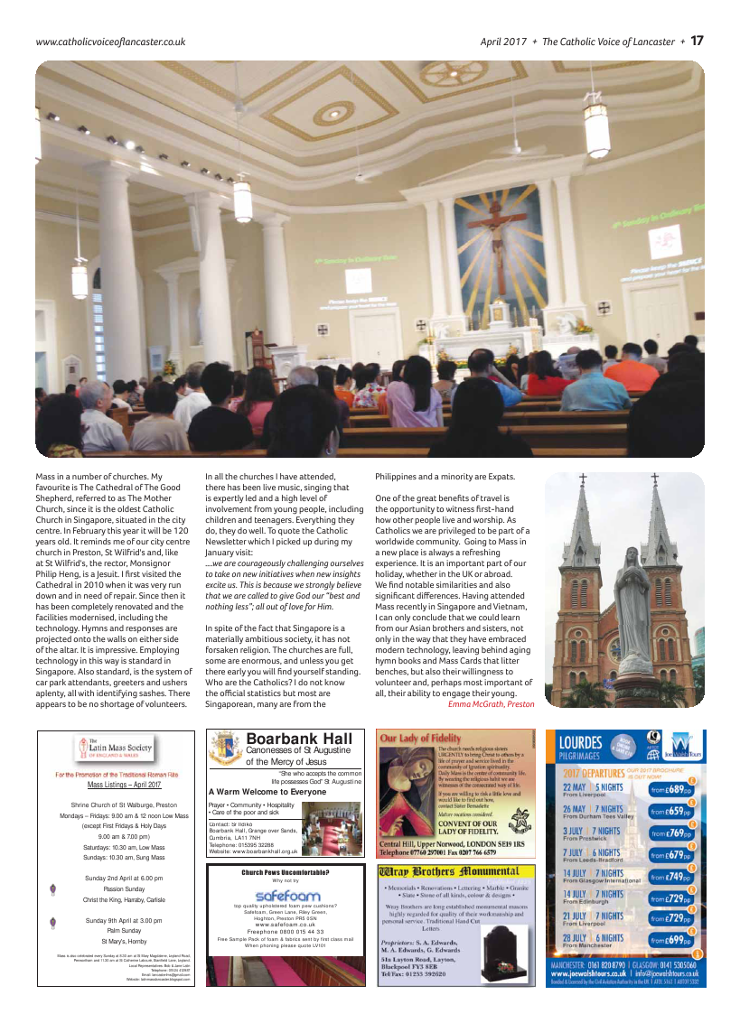 Apr 2017 edition of the Catholic Voice of Lancaster - Page 