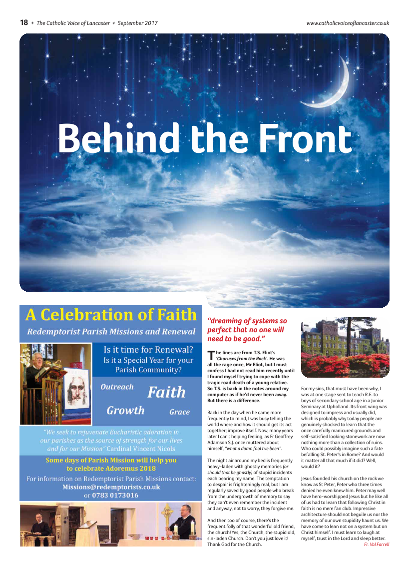 Sept 2017 edition of the Catholic Voice of Lancaster - Page 