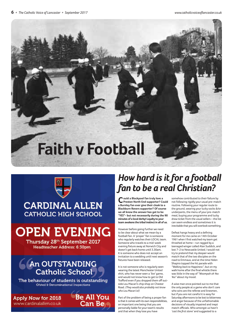 Sept 2017 edition of the Catholic Voice of Lancaster - Page 