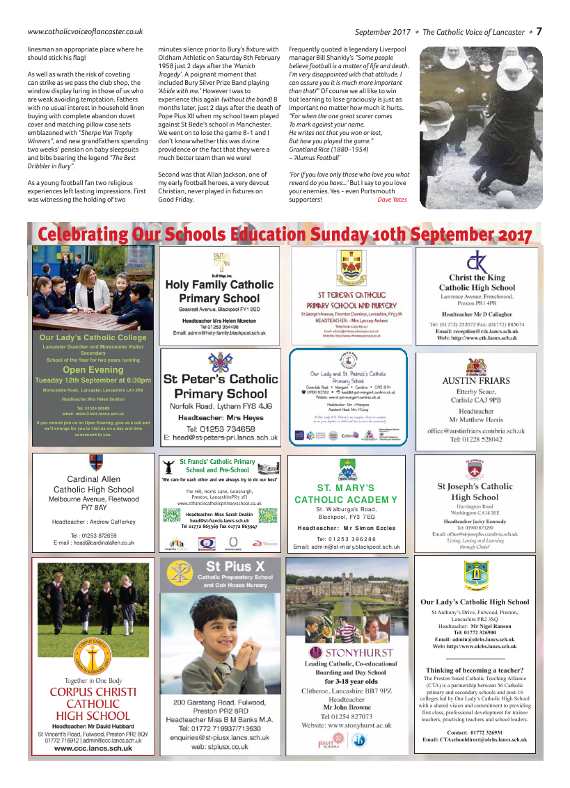 Sept 2017 edition of the Catholic Voice of Lancaster - Page 