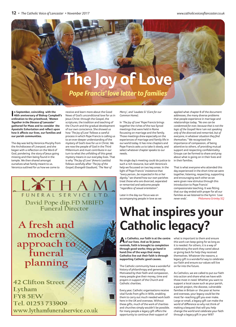 Nov 2017 edition of the Catholic Voice of Lancaster - Page 