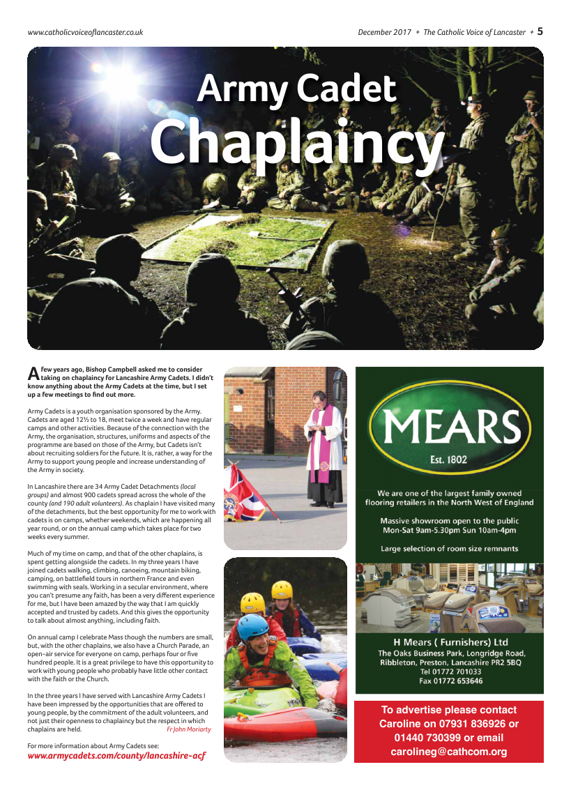 Dec 2017 edition of the Catholic Voice of Lancaster - Page 