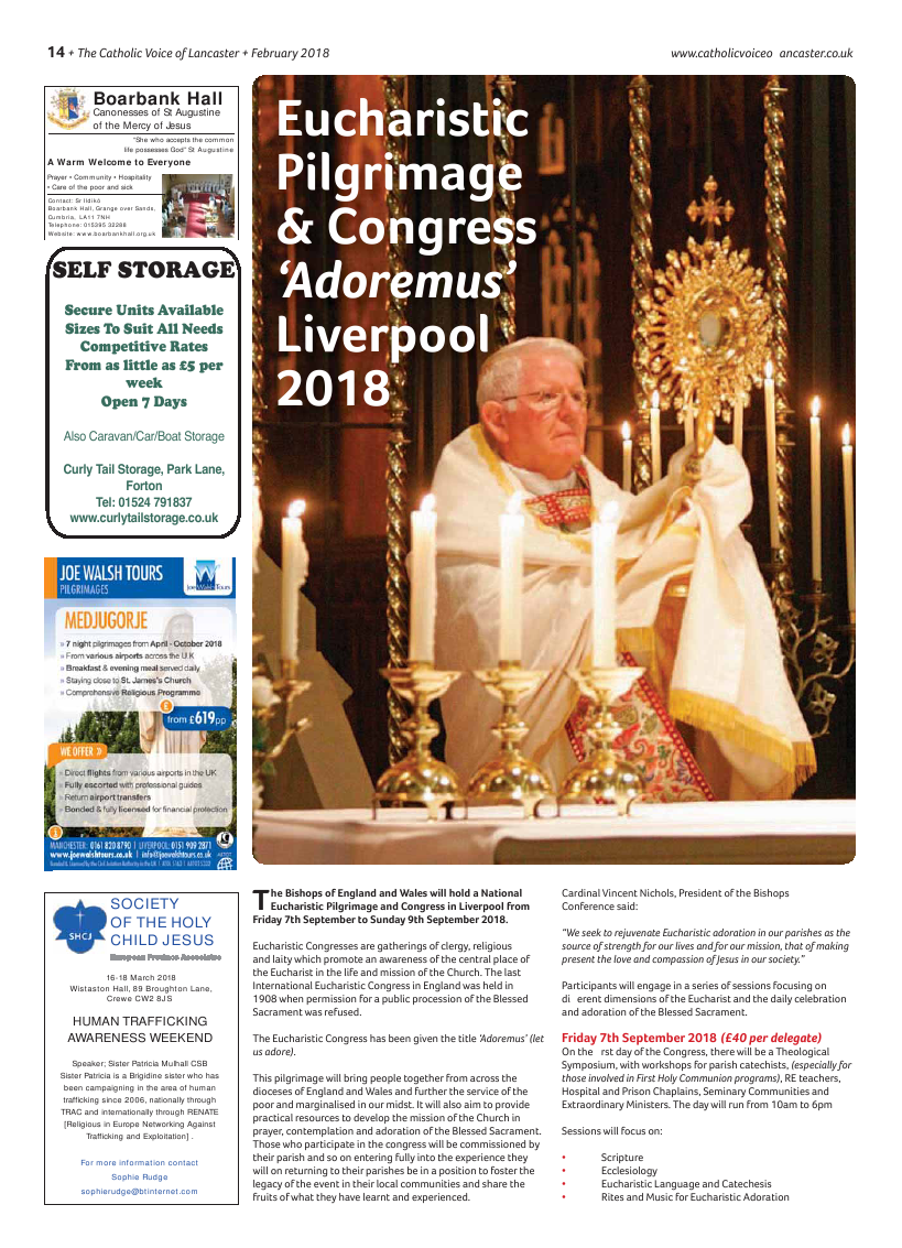 Feb 2018 edition of the Catholic Voice of Lancaster - Page 