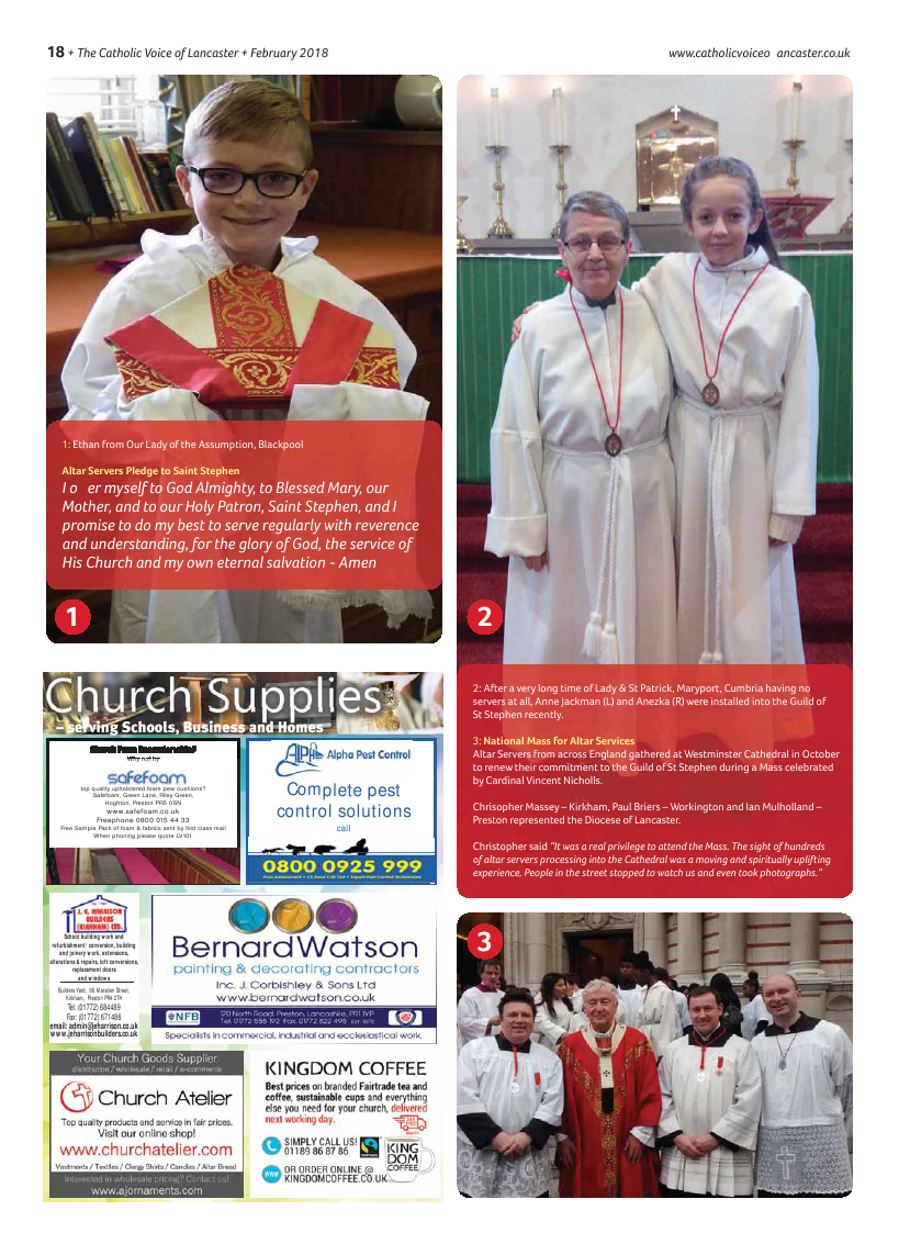 Feb 2018 edition of the Catholic Voice of Lancaster - Page 