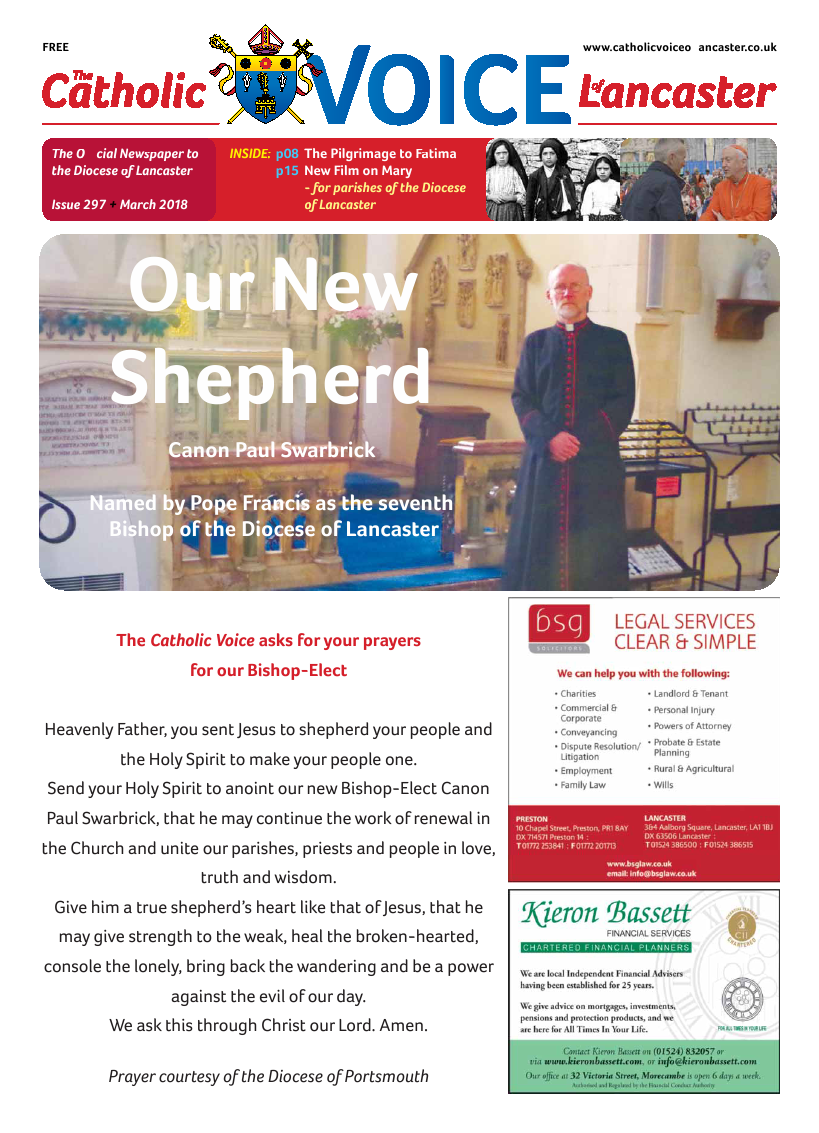 Mar 2018 edition of the Catholic Voice of Lancaster - Page 