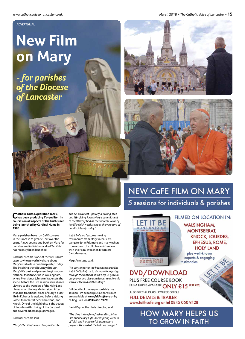 Mar 2018 edition of the Catholic Voice of Lancaster - Page 