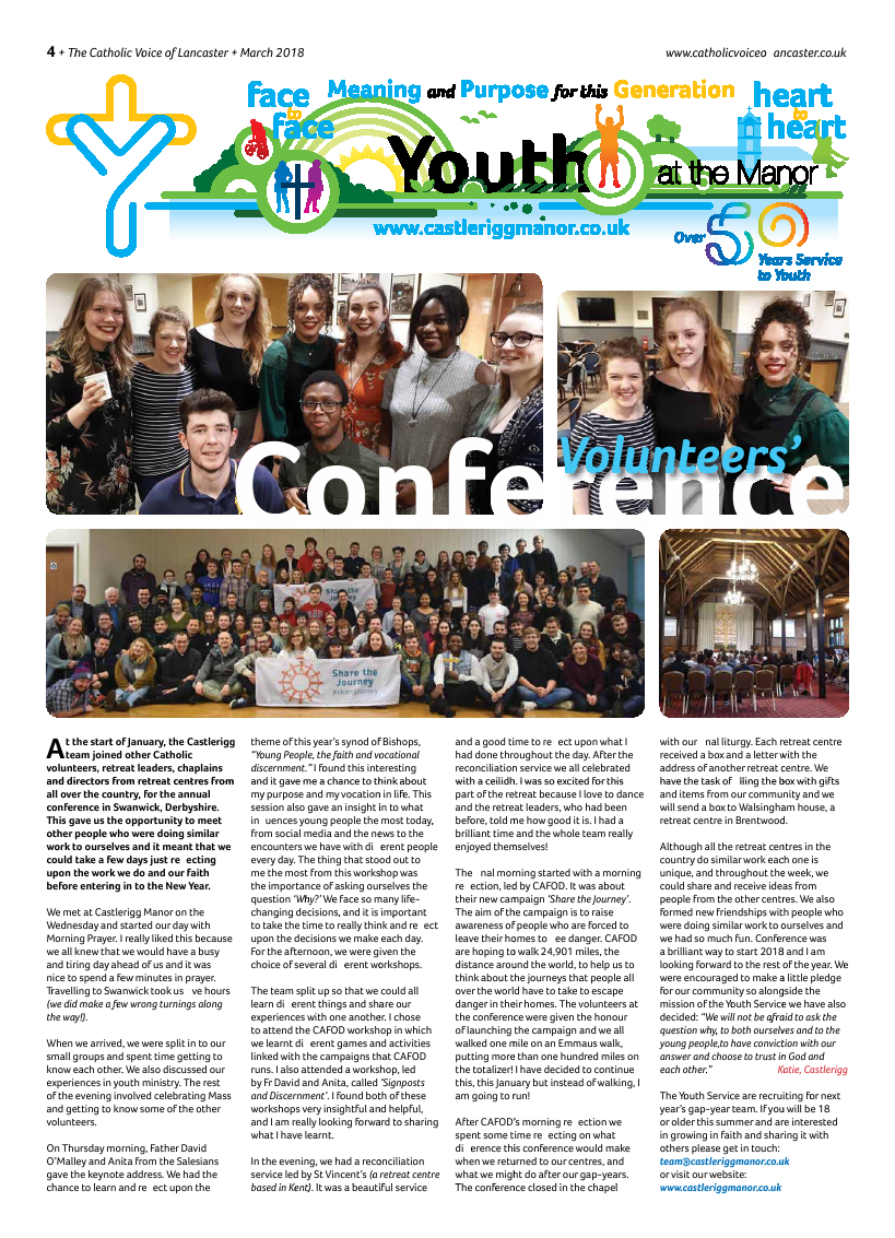 Mar 2018 edition of the Catholic Voice of Lancaster - Page 