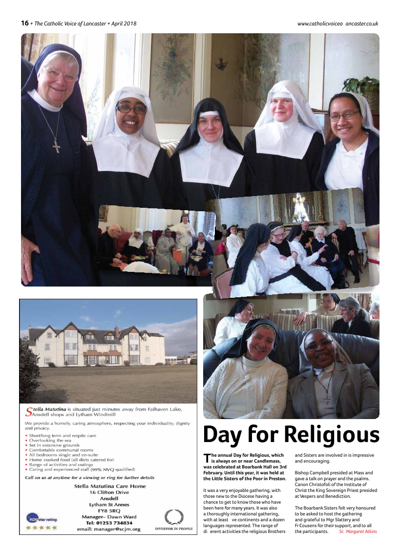 Apr 2018 edition of the Catholic Voice of Lancaster - Page 