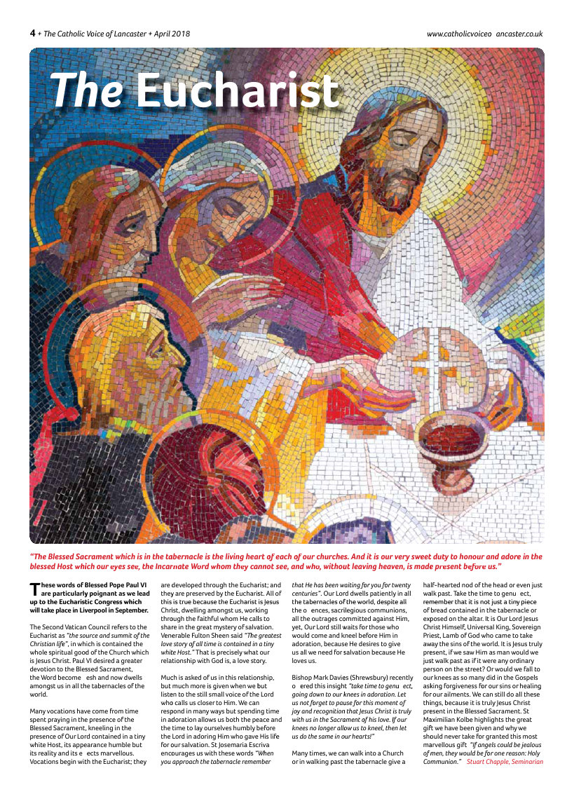 Apr 2018 edition of the Catholic Voice of Lancaster - Page 