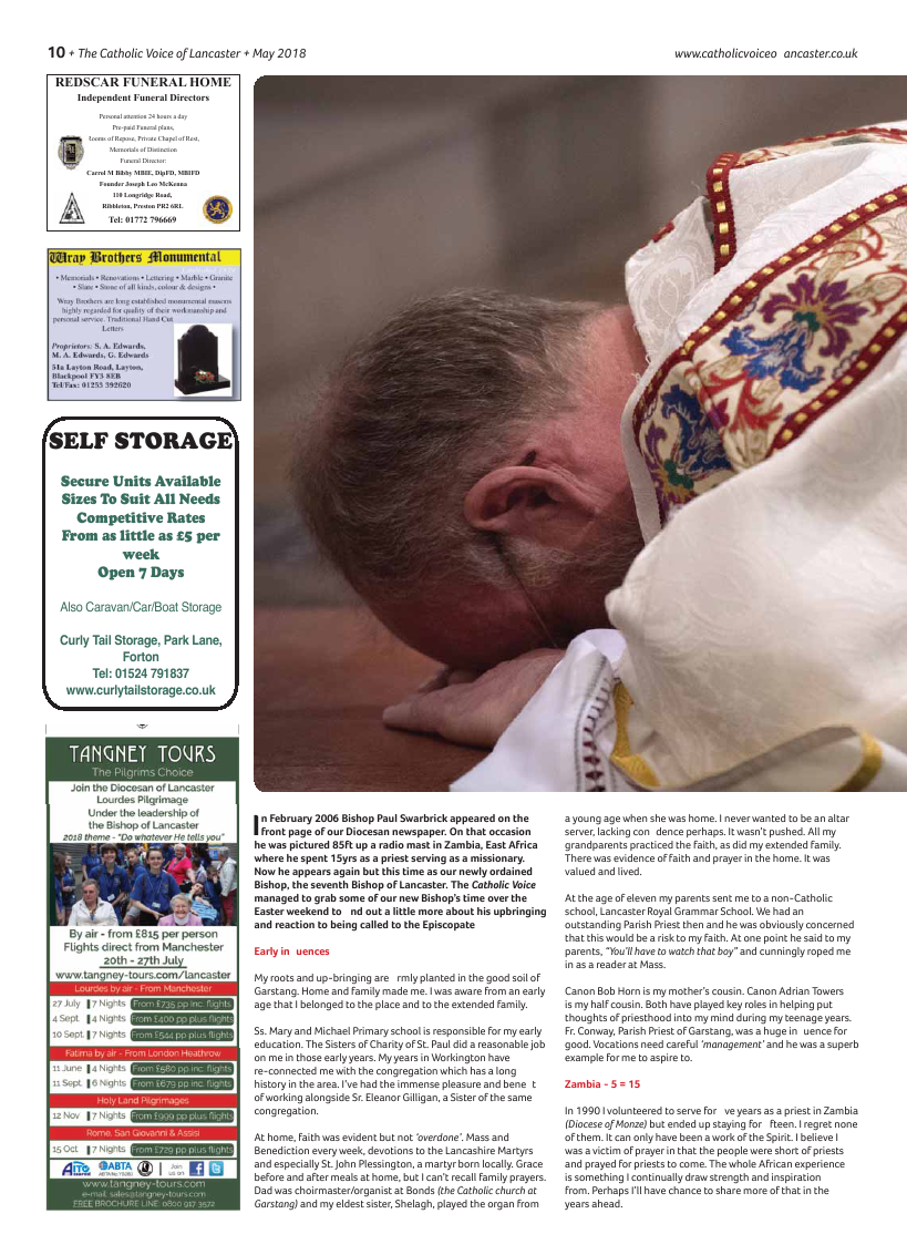 May 2018 edition of the Catholic Voice of Lancaster - Page 