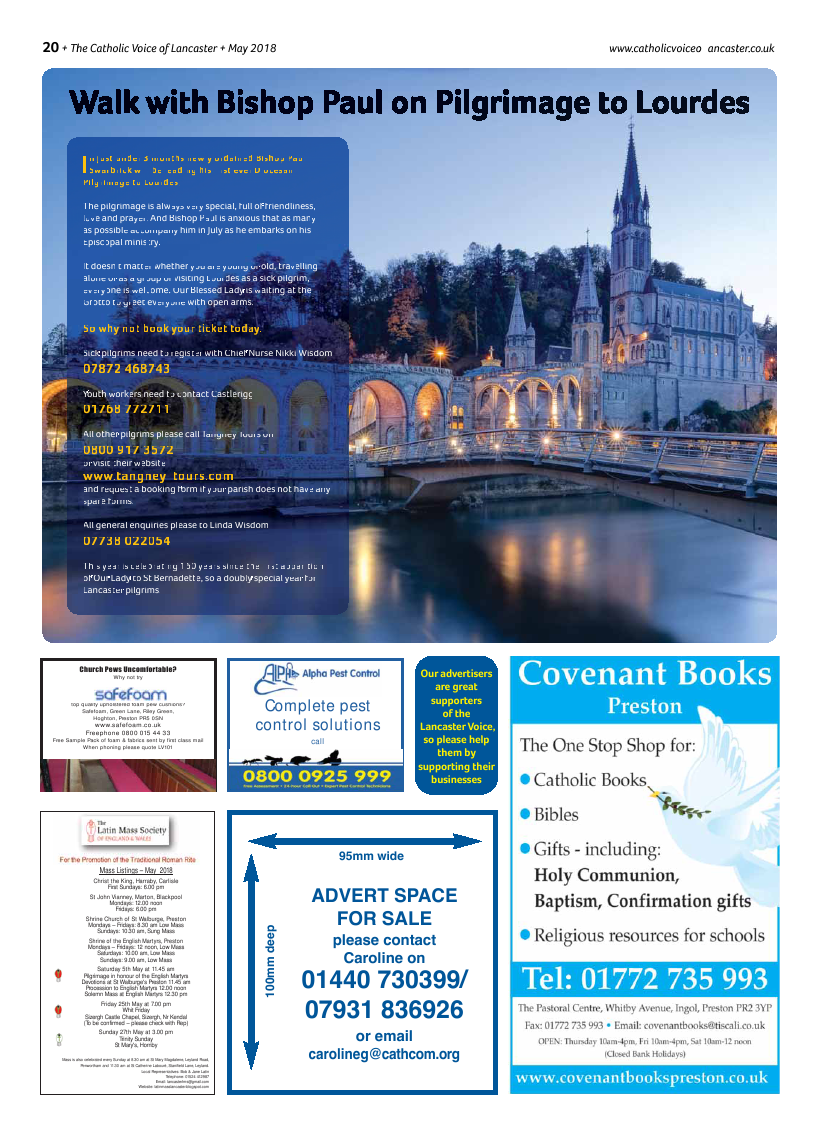 May 2018 edition of the Catholic Voice of Lancaster - Page 
