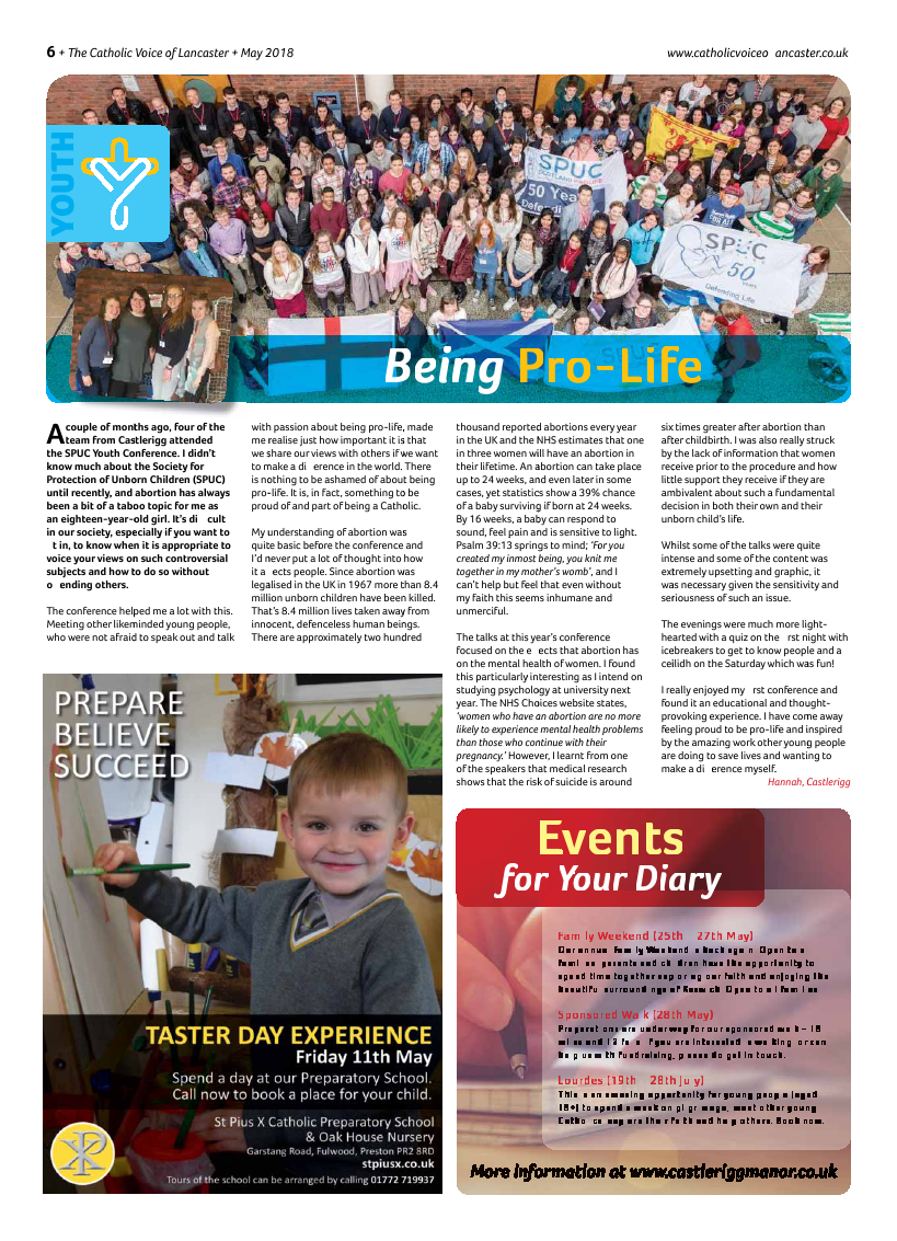 May 2018 edition of the Catholic Voice of Lancaster - Page 