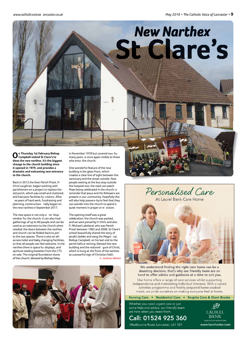 May 2018 edition of the Catholic Voice of Lancaster - Page 