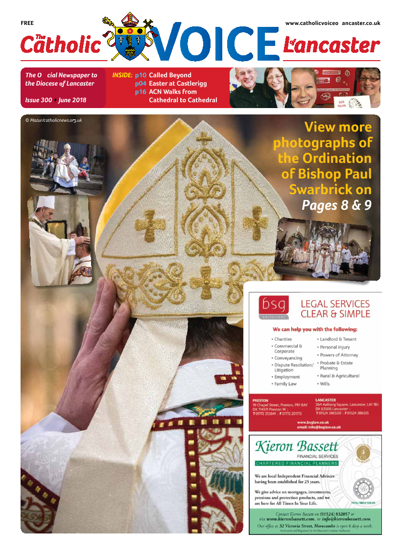 Jun 2018 edition of the Catholic Voice of Lancaster - Page 