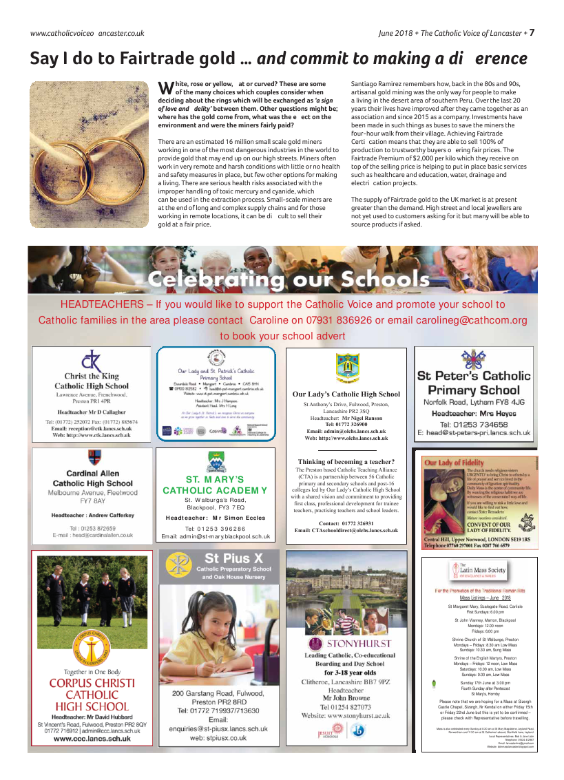 Jun 2018 edition of the Catholic Voice of Lancaster - Page 